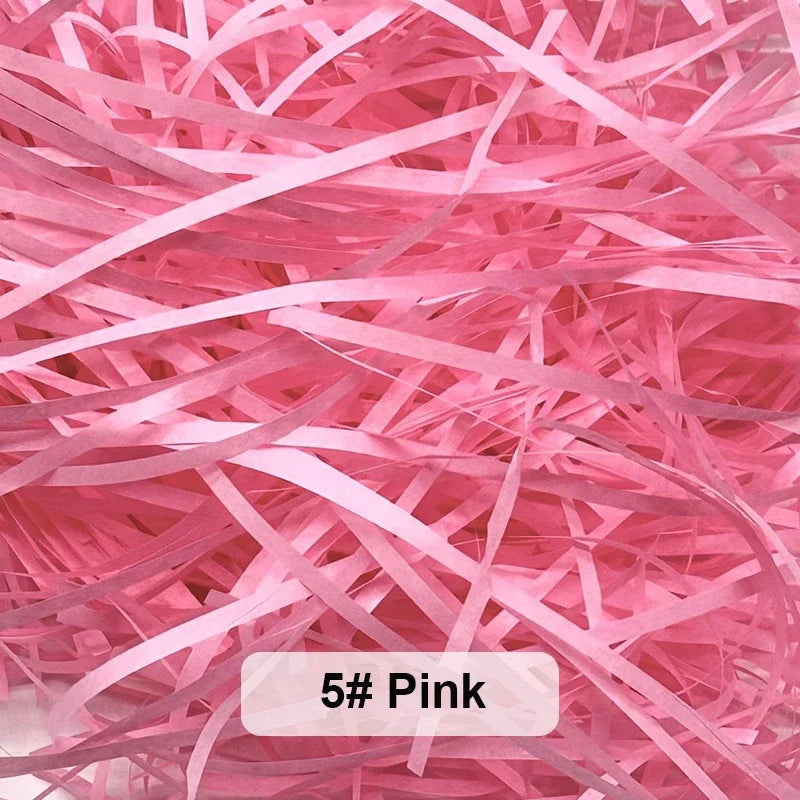 100-20g Multicolored Raffia Paper Shreds & Strands Shredded Crinkle Confetti For DIY Gift Box Wrapping & Basket Filling
