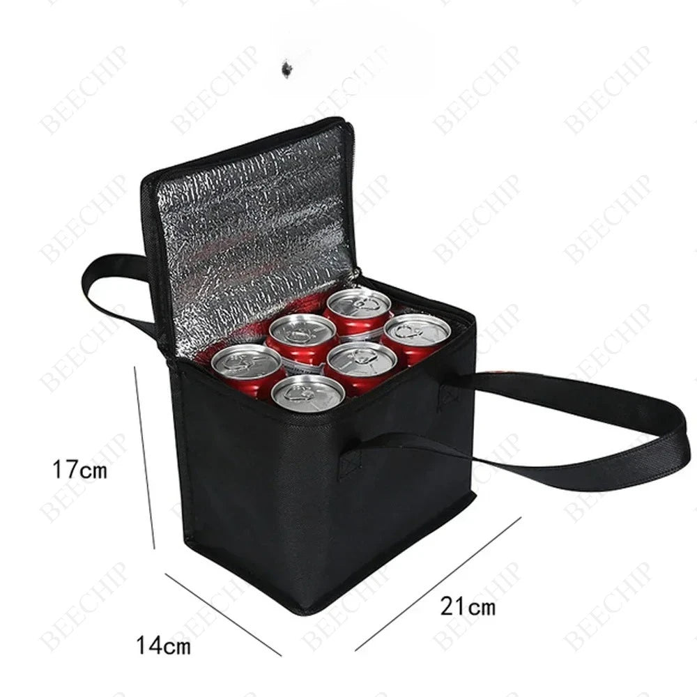 Portable Lunch Cooler Bag Folding Insulation Picnic Ice Pack Food Thermal Bag Drink Carrier Insulated Bags Beer Delivery Bag 