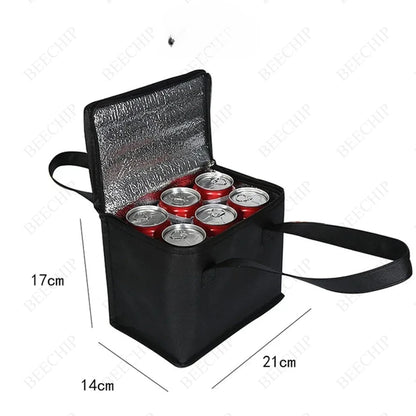 Portable Lunch Cooler Bag Folding Insulation Picnic Ice Pack Food Thermal Bag Drink Carrier Insulated Bags Beer Delivery Bag 