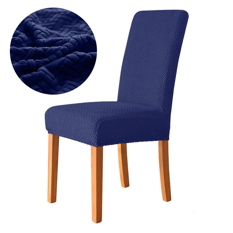 Elastic Dining Room Chair Cover Stretch Thick Jacquard Kitchen Chair Cover Slipcover For Dining Kitchen Hotel Wedding Banquet