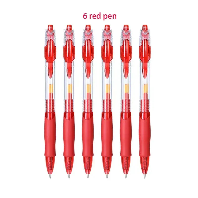 13/30pcs Retractable Gel Pens Set Black/Red/Blue Ink Ballpoint for Writing Refills Office Accessories School Supplies Station