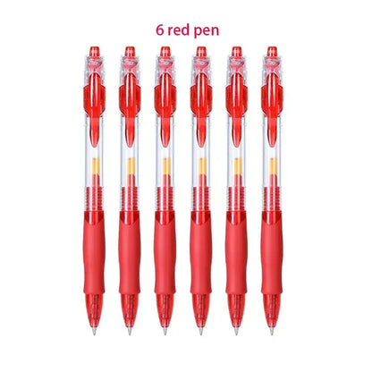 13/30pcs Retractable Gel Pens Set Black/Red/Blue Ink Ballpoint for Writing Refills Office Accessories School Supplies Station