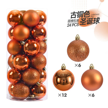 24pcs 3cm Christmas Balls Christmas Tree Ornaments Ball Xmas Hanging Tree Pendants Home Party Christmas Tree Decor New Year G