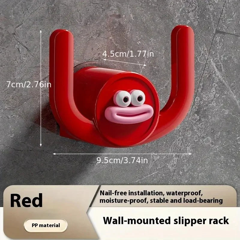 1Pc Cartoon Slippers Hook Bathroom Slipper Rack Shower Storage Organizer Shoe Holder Drainage Stand for Bathrooms and Bedroom
