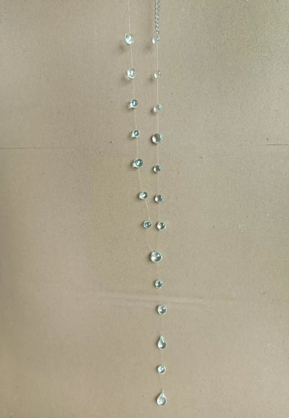 Clear Dewdrop Tassel Series Necklace Minimalist Drip Glue Beads Clavicle Chain Women Holiday Niche Trendy Jewelry