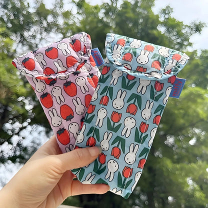 Kawaii Anime Miffy Rabbit Glasses Bag Cartoon Cute Glasses Storage Bag Cotton Inner Liner Sunglasses Sunglasses Protective Ba