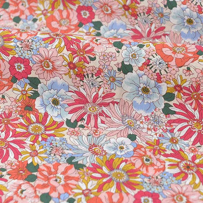Floral Fabric Flower Cotton Printed Poplin Quilting Clothes Patchwork Muslin Sewing Accessories - J030