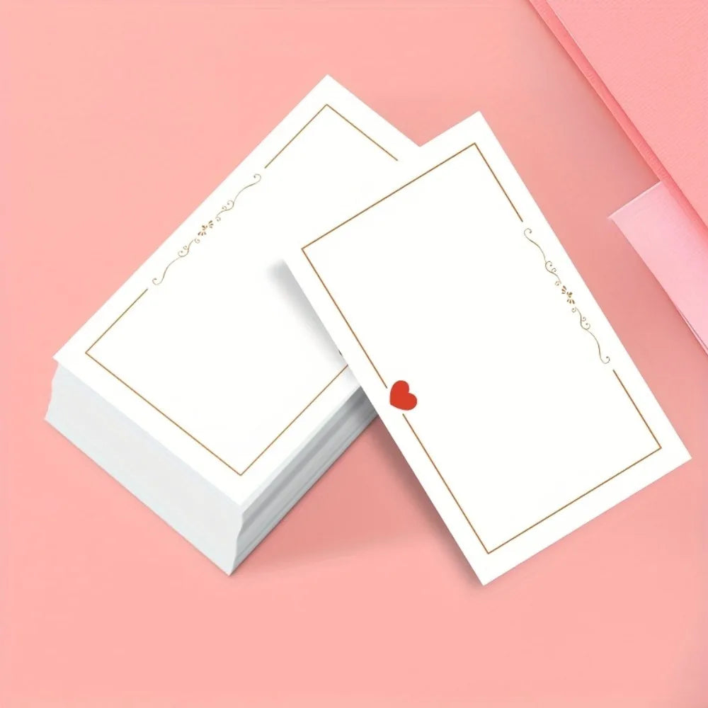 Heart-shaped Simple Blank Small Cards for Weddings, Valentine's Day, Birthdays, Anniversaries, Festivals, Gift Labels, Messag