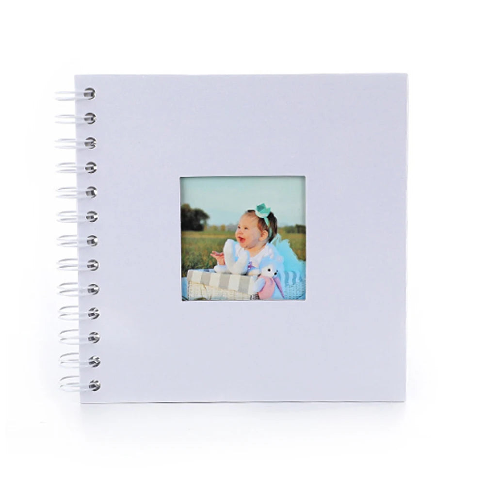 Scrapbook Photo Album Memory Book Paper for Travel Wedding Anniversary Christmas Gifts Baby Shower Memories - White