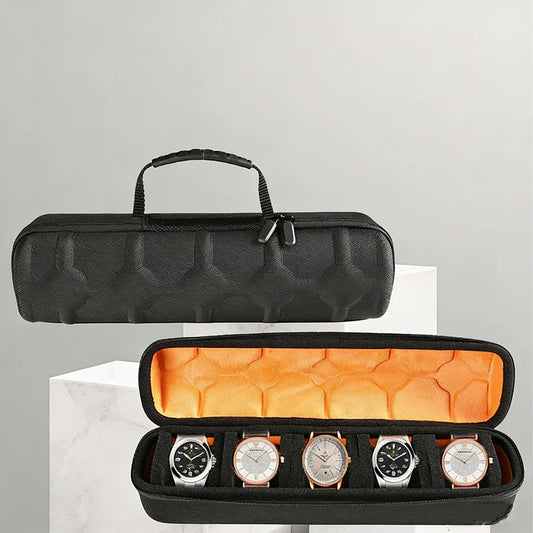 Watch Box Organizer for Men,Watch Travel Case Portable Storage Watch Display Holder for Wristwatches with anti-Move Watch