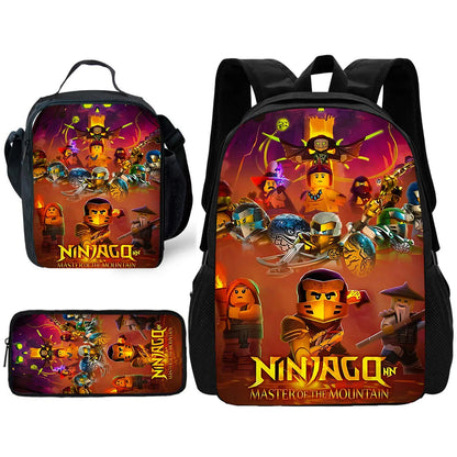 Child School Cool Game NinjagoS-Backpack with Lunch Bags ,Pencil Bags ,School Bags for Boys Girls Best Gift - TZ-46X23A1