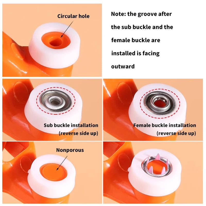 Snap Button Kit With Hand Pressure Pliers 50pcs 100pcs Snaps , Metal Snaps For Sewing, Sewing Snaps For DIY Crafts Clothes Ha