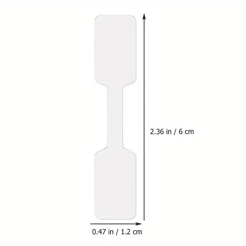100pcs White Cable Labels - Self-Adhesive Writable Cord Tags for Office/School Organization, Easy Cable Management