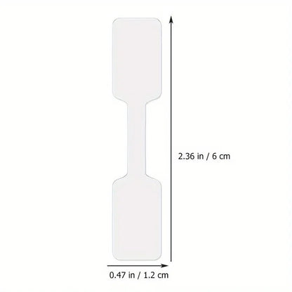 100pcs White Cable Labels - Self-Adhesive Writable Cord Tags for Office/School Organization, Easy Cable Management