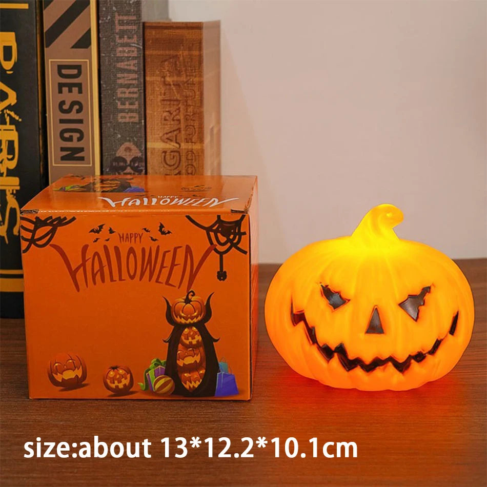Pumpkin Lantern Candle Light Halloween Skull Ghost Face Lamp Kids Gift For Bedroom Garden Party Decoration Atmosphere Light -