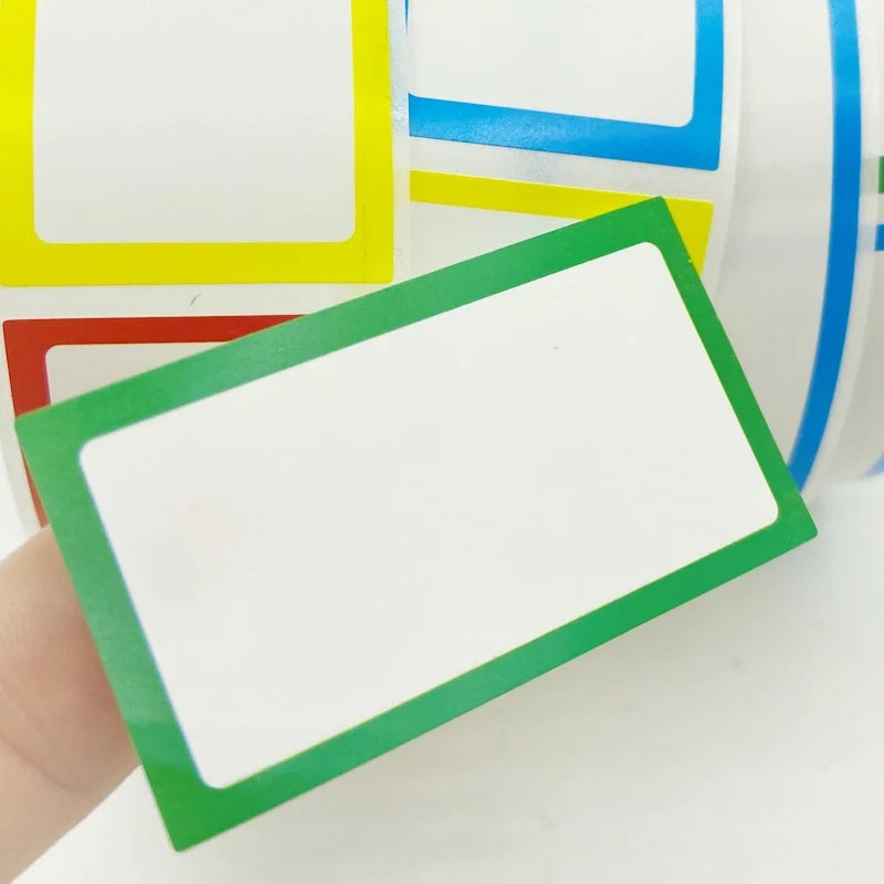 250pcs Waterproof Blank Self Adhesive Assorted Stickers Removable Label Stickers Name Tag Bottle File Document School Supplie