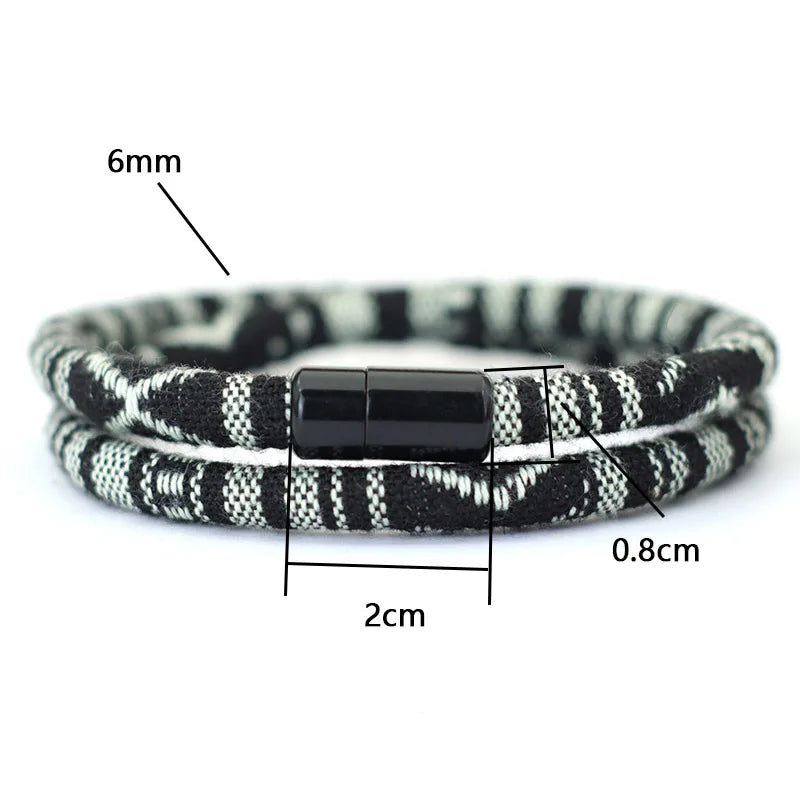 New In Men Bohemia Rope Bracelet Attract Magentic Braclet Adventure Survival Braslet Pulseras Hilo Hombre Beach Surf Brazalet