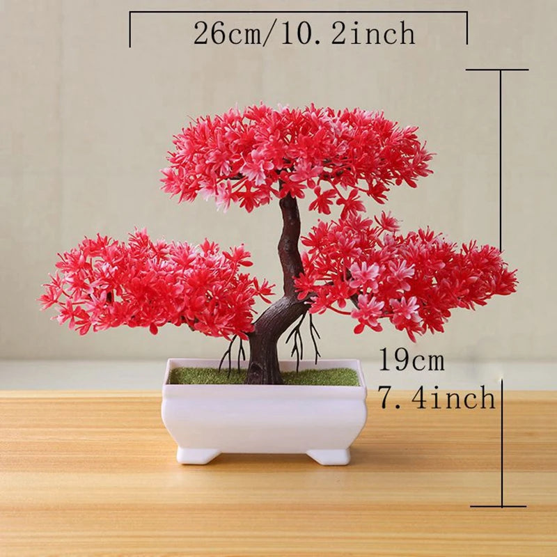 Artificial Tree Bonsai Simulation Plants Pot Plants for Garden Table Home Room Bedroom Decoration Outdoor Fake Plant Ornament