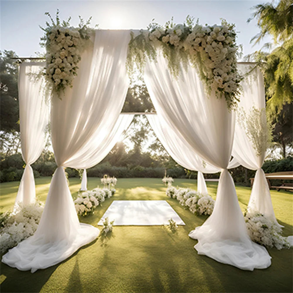 1/2/3/5/10M Wedding Tulle Backdrop Curtains,Sheer Backdrop Curtains for Birthday Party Spring Party,Photography Backdrop Deco