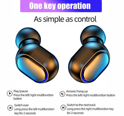 E7S TWS Wireless Headphones Bluetooth Earphone Control Sport Headset Waterproof Microphone Music Earphone Work On All Smartph