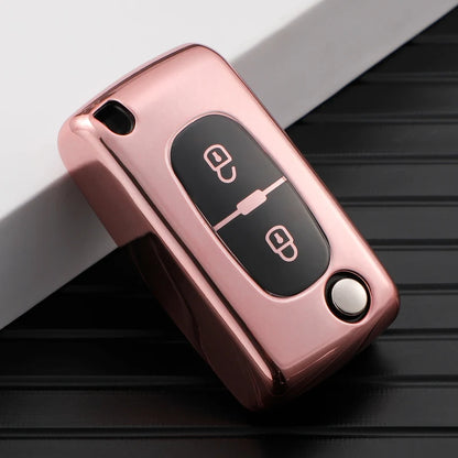 For Peugeot 107 207 307 308 407 607 206 4007 3008 5008 For Citroen C2 C3 C4 C5 C6 C8 2/3 Buttons TPU Car Remote Key Case Cove