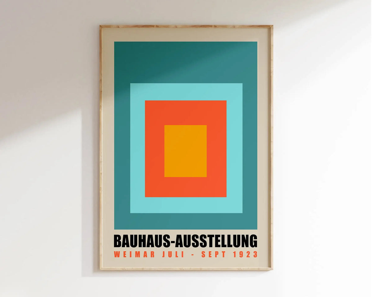 Mid Century Bauhaus Geometric Canvas Prints Poster Retro Abstract Wall Art Painting Pics for Modern Living Room Home Decorati
