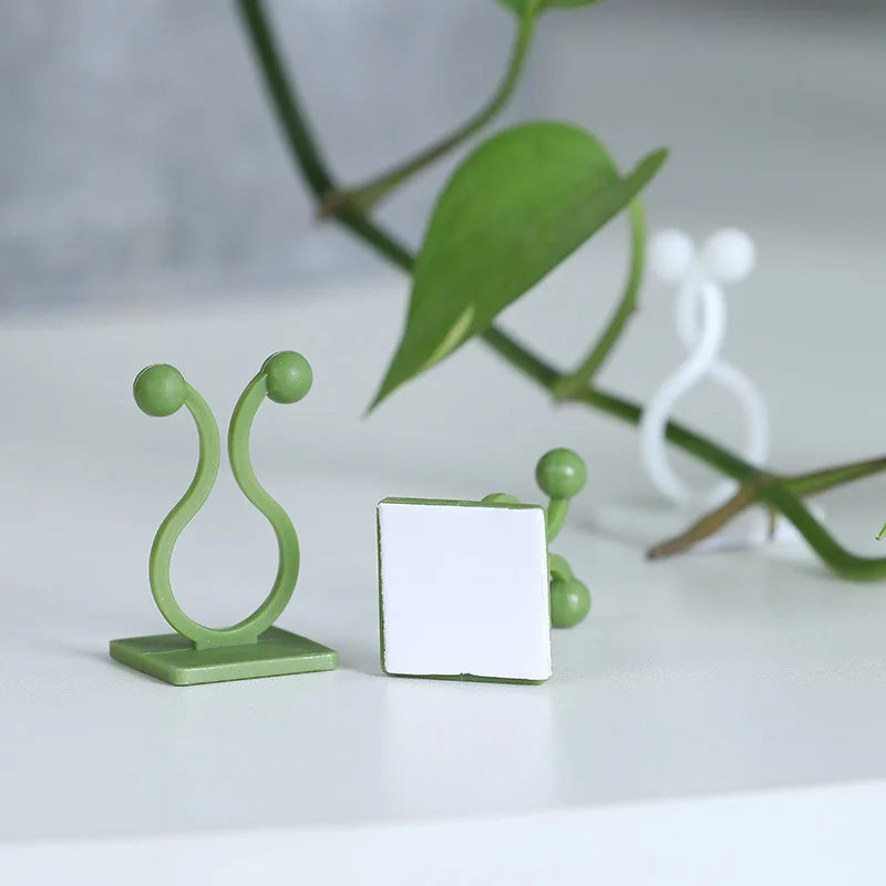 10 plant climbing wall fixing clips, vine fixing clips, self-adhesive plant climbing wall fixing hooks without drilling holes