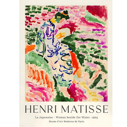 Vintage Abstract Matisse Exhibition Mid Century Landscape Wall Art Posters Canvas Painting Prints Pictures for Room Home Deco