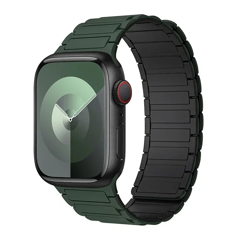 Magnetic Loop for Apple Watch Bands 44mm 40mm 49mm 45mm 41mm 38mm Silicone Bracelet iWatch Series 9 8 7 6 5 4 3 Se ultra 2 st