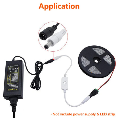 Touch / Knob / Button Switch Dimmer Brightness Adjust for 3528 5050 COB LED Strip Light DC 12V 24V USB 5V Stepless Dimming