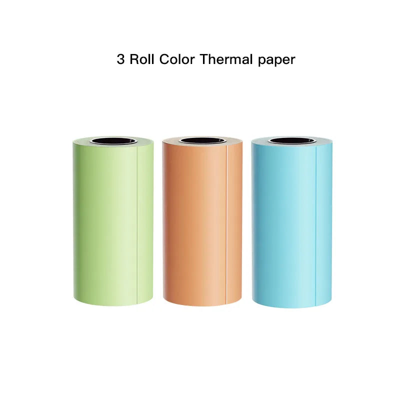 DOLEWA D8 Portable Mini Printers Wireless Bluetooth Inkless Sticker Maker - color thermal paper