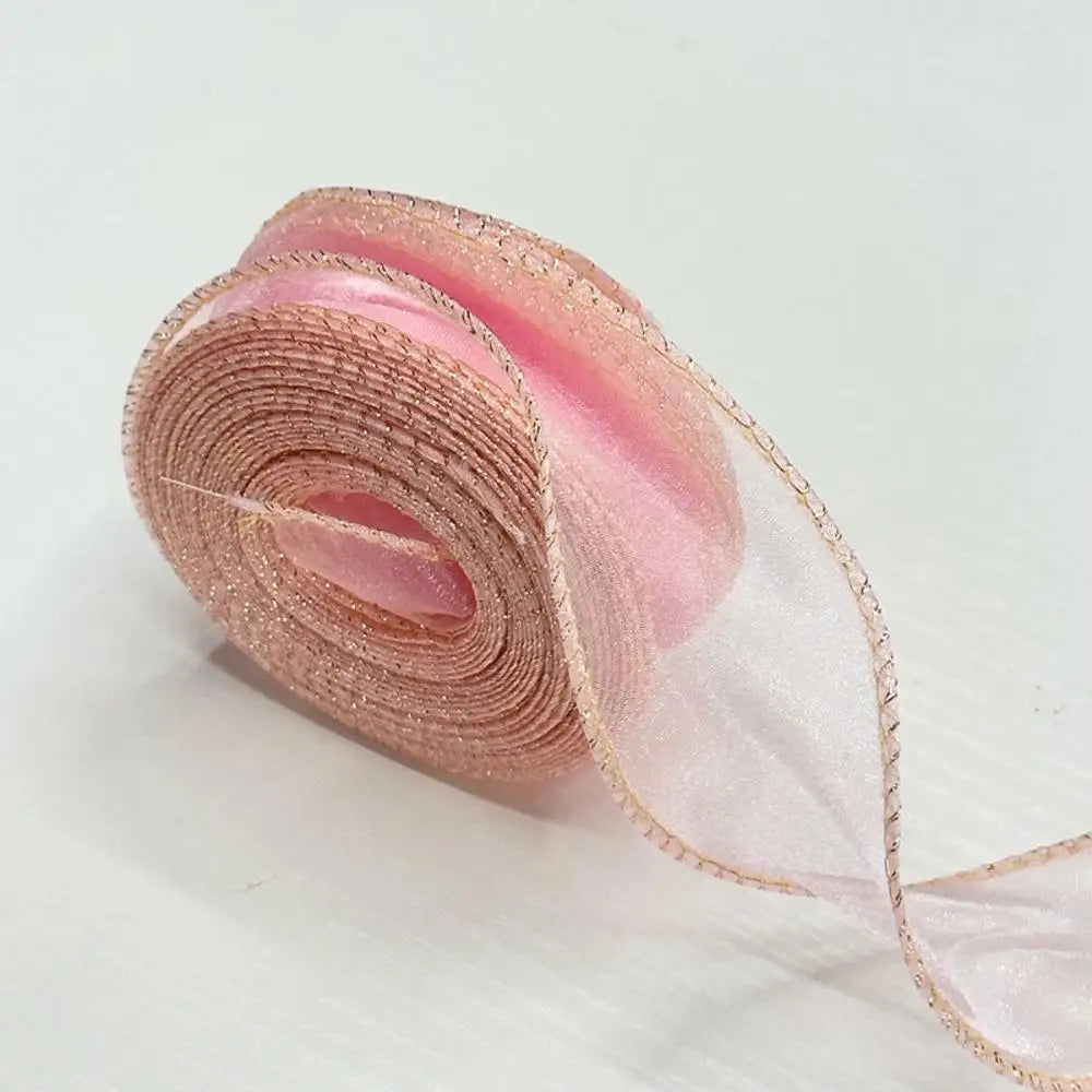 40mm 10Yards Fishtail Organza Satin Ribbon Reflective Iridescent Wavy Edge Ribbon for Gift Wrapping DIY Bow Craft Gift Wrappi