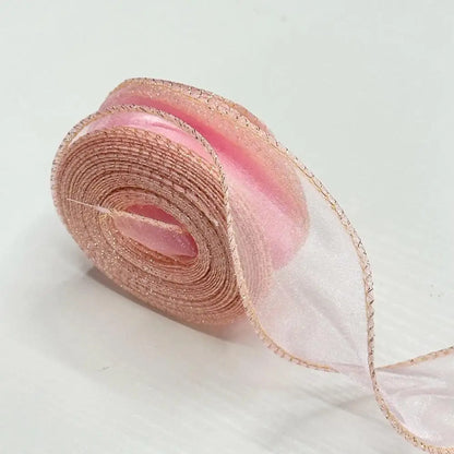 40mm 10Yards Fishtail Organza Satin Ribbon Reflective Iridescent Wavy Edge Ribbon for Gift Wrapping DIY Bow Craft Gift Wrappi