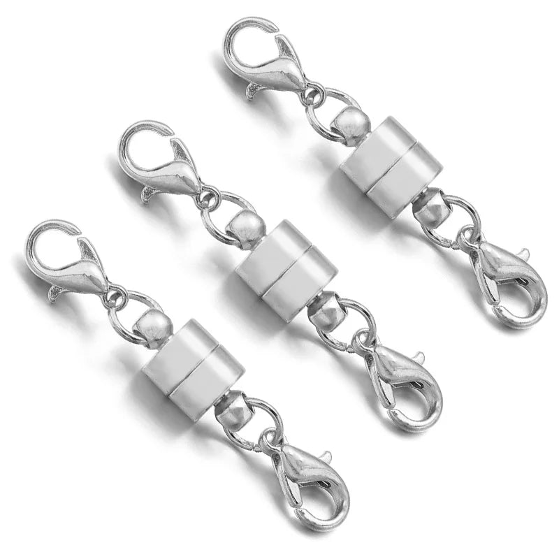 5Sets Strong Magnetic Clasps Copper Double Lobster Clasps Magnet Connectors Buckle Fasteners For DIY Jewelry Making Bracelets
