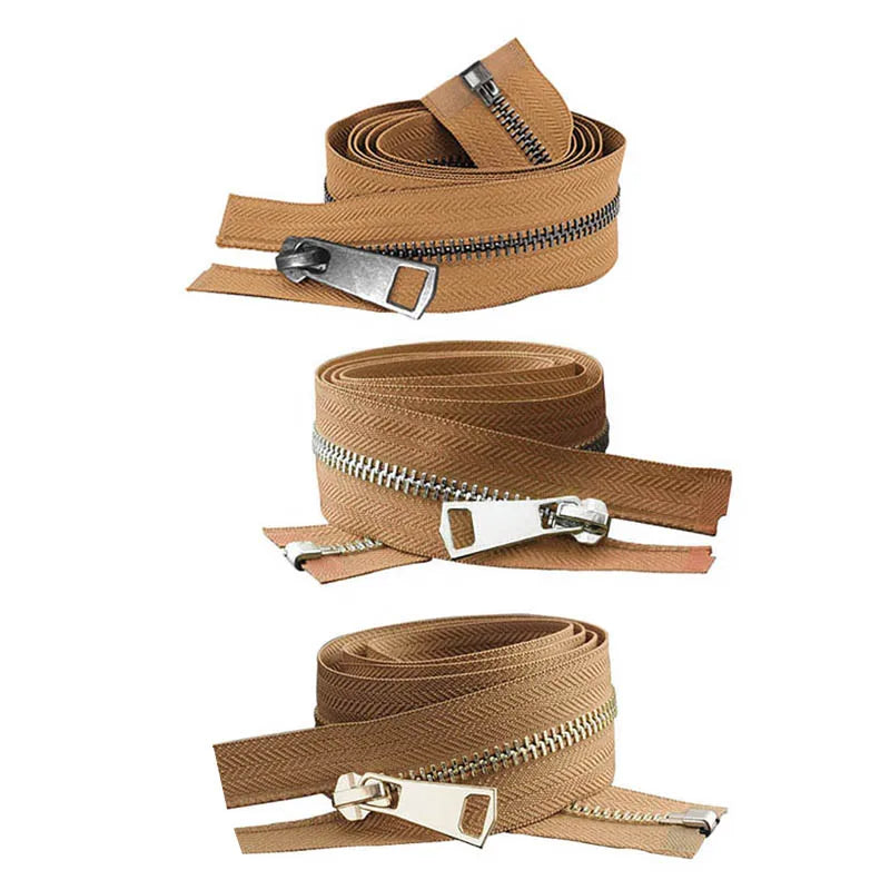 20/30/40/50/60/70/80cm 5# Colorful Open-End Auto Lock Metal Zipper DIY Handcraft For Clothing Pocket Garment Shoes