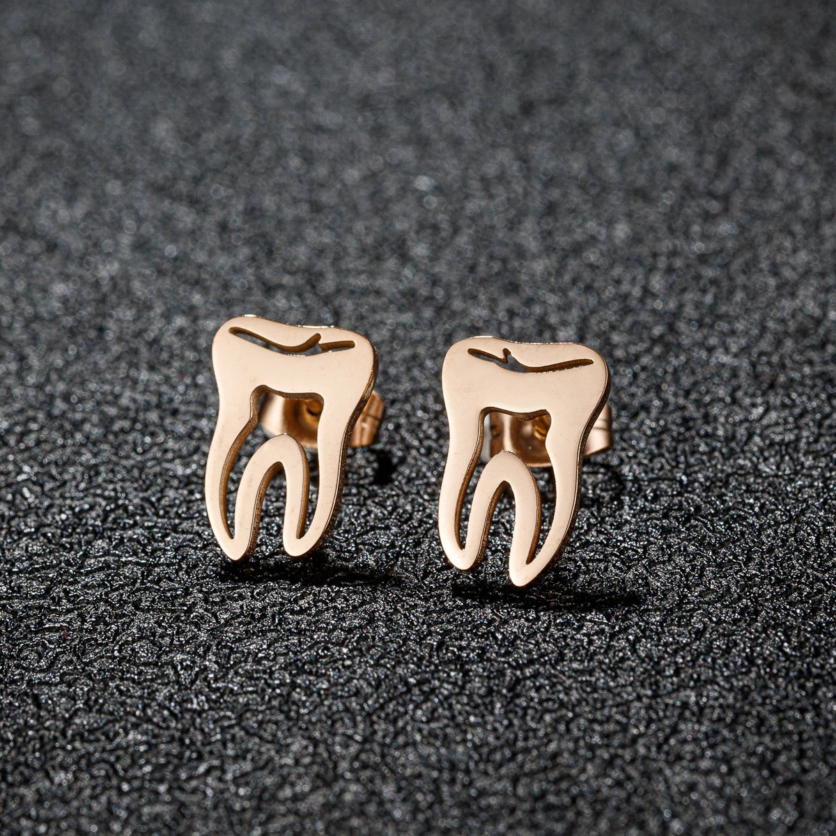Punk Stainless Steel Dentist Tooth Stud Earrings For Women Doctor Nurse Tragus Piercing Earrings Jewelry Accessories Aretes -