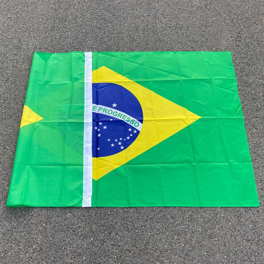 90+150cm 60*90cm Size Large Brazil Flag Hanging Polyester Digital Print Brasil Brazilian Banner for Celebration