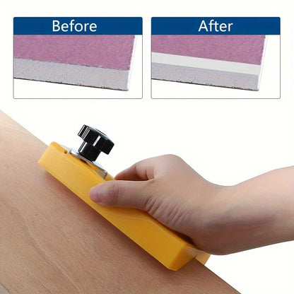 Wood Edge Trimmer, Hand Planer for Woodworking, Chamfer Tool for Plywood,MDF,Solid Wood,DIY Carpenter Tool with Adjustable Bl