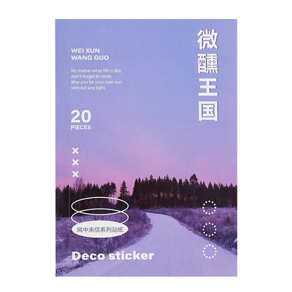 Stickers Book Landscape Decorative Decal Film Impression Seal For DIY Diary Planner Scrapbook Album School Supplies Stationer