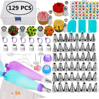 Pastry Socket Cake Nozzles for Confectionery Professional Set Icing Cream Piping Tips Cookies Cupcake Cake Decorating Tool - 