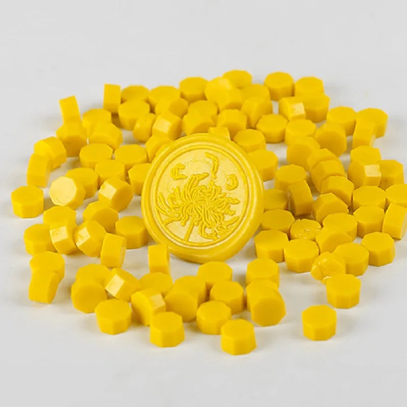 200 Pcs Wax Print Beads Wax Seal for Stamps Wax Lacquer for Seals Retro Sealing Gold Wedding Birthday Lacre for Card Making -