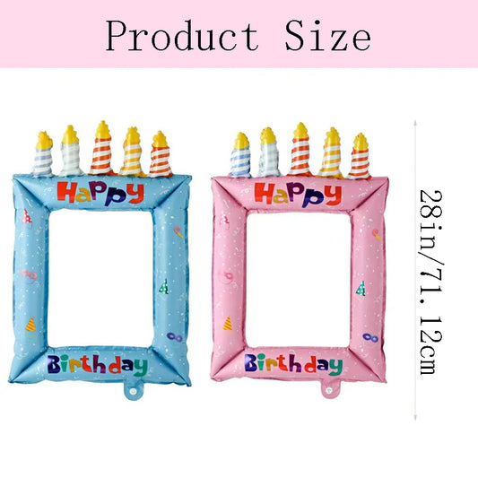 28inch Princess Theme Balloon Photo Frame, Selfie Photography Backdrop Prop Balloons, for Birthday Party Celebrations Decorat