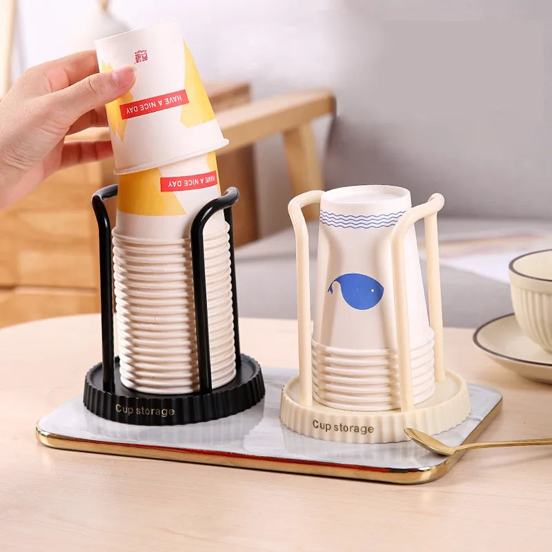 Household Disposable Paper Cup Holder, Desktop Paper Cup Storage Rack, Suitable For Living Room, Dining Room And Other Cup Ta