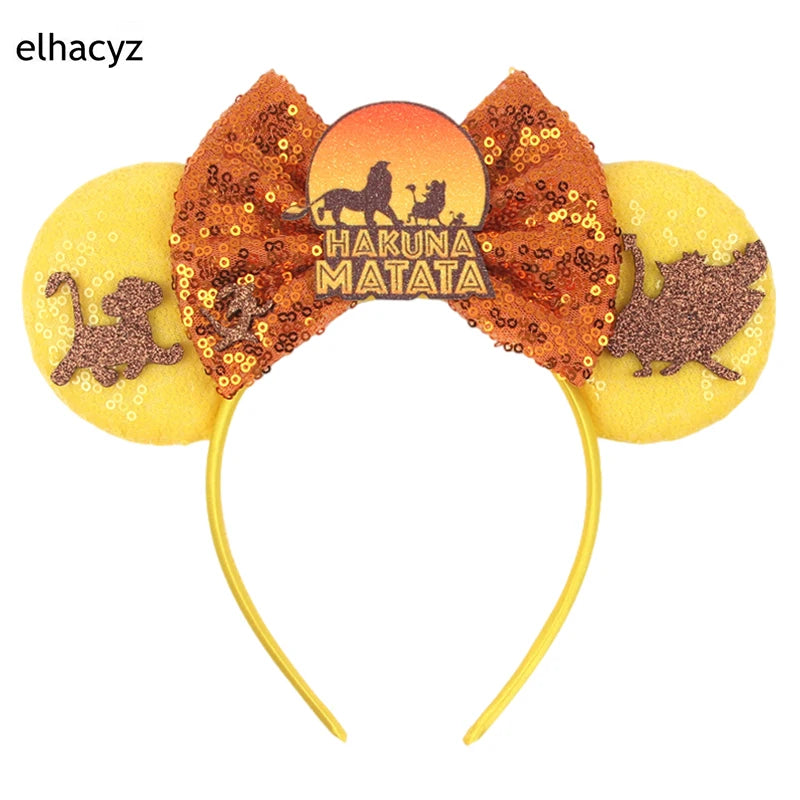 New Christmas Halloween Mouse Ears Headband Cartoon Sequin Bows Headband Birthday Party Princess Cosplay Costume For Women Ad