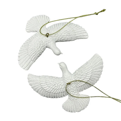 1/2PCS Friendship Doves Home Decor Resin Christmas Ornament Doves Christmas Tree Ornaments Best Special Gift Christmas Decor 