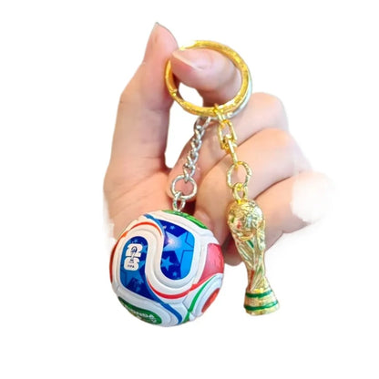 FIFA 26 Years Match Ball Trophy Keychain Model Plastic Mini Soccer Ball Key Ring Bag Charm Sports Fan Souvenir Gift for Adult