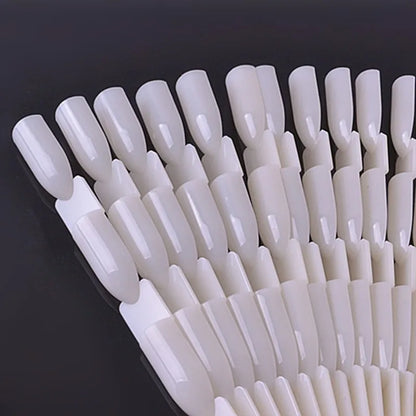 50pcs/set 150 Tips 3 Knots Nail Art Display Swatch Fan-Shaped Chart UV Gel Nail Polish Practice Color Card Palette Tool