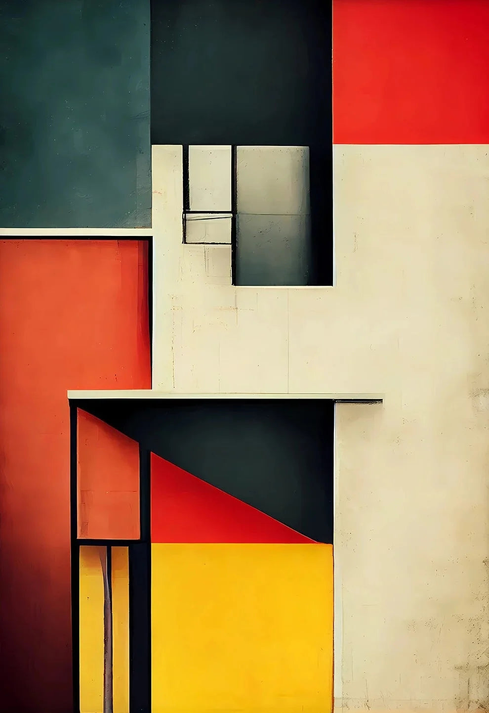 Classic Architecture Abstract Poster Prints Minimalist Fallingwater House Bauhaus Canvas Painting Wall Art Pictures Home Deco