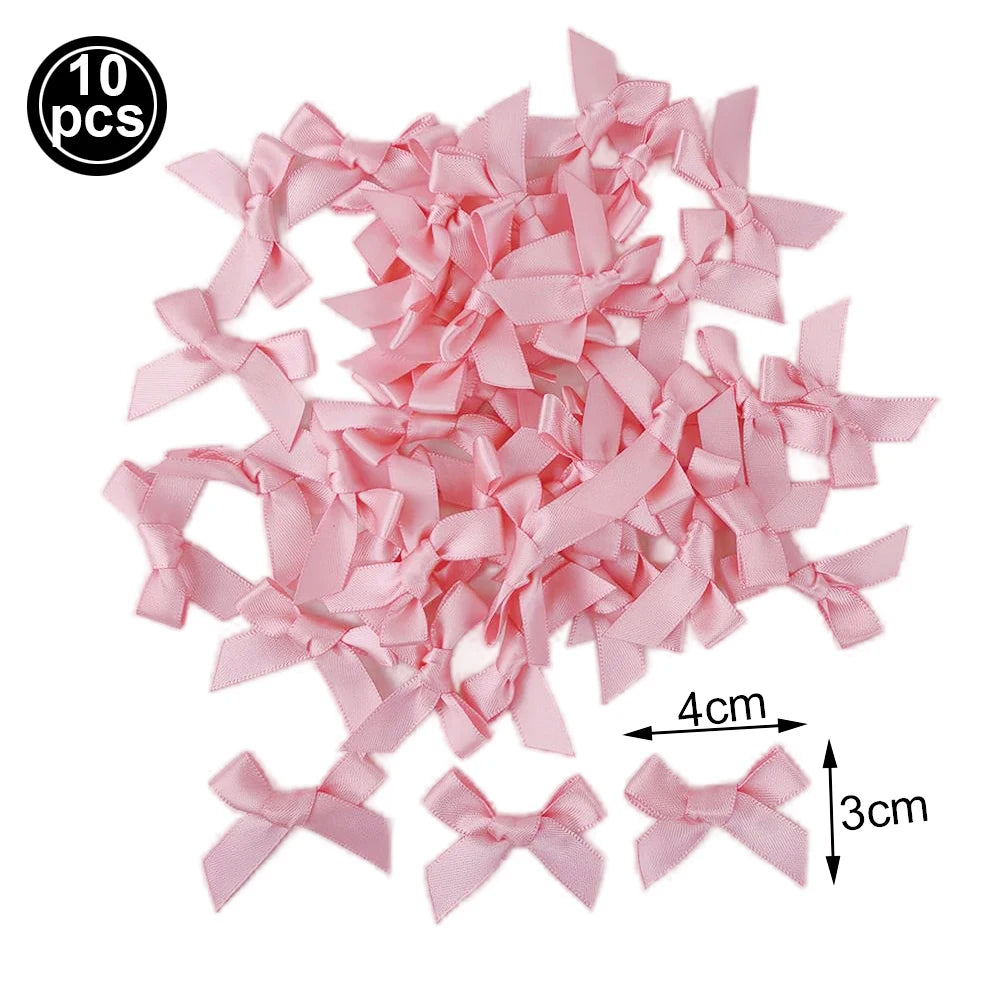 10pcs Pink Bow Cupcake Topper Pink Bow Birthday Decor Coquette Themed Party Decoration Bridal Shower Cake Topper Bow Party De