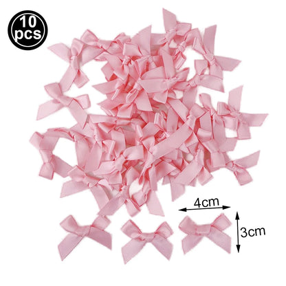 10pcs Pink Bow Cupcake Topper Pink Bow Birthday Decor Coquette Themed Party Decoration Bridal Shower Cake Topper Bow Party De